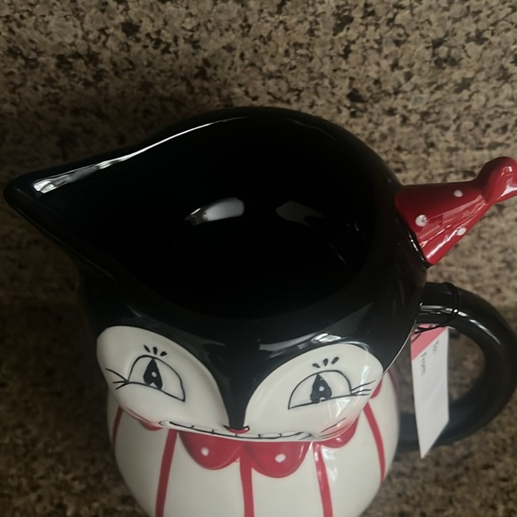 Johanna Parker Valentine’s day Cat Red Pitcher - Picture 2 of 7
